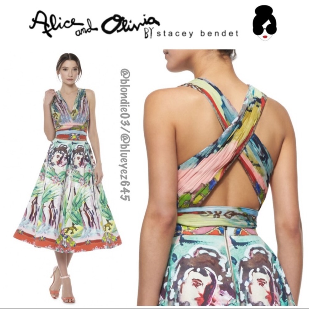 Alice & Olivia “Chia” lady Lola Crop Top Blouse 6